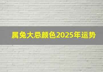 属兔大忌颜色2025年运势