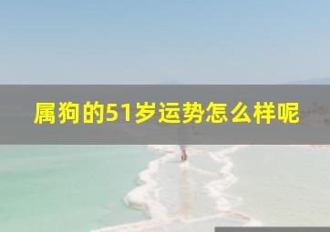 属狗的51岁运势怎么样呢