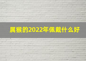 属猴的2022年佩戴什么好