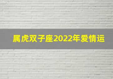 属虎双子座2022年爱情运