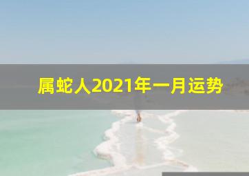 属蛇人2021年一月运势