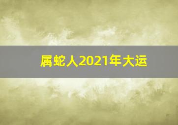 属蛇人2021年大运