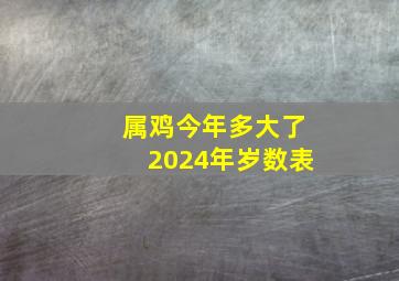 属鸡今年多大了2024年岁数表