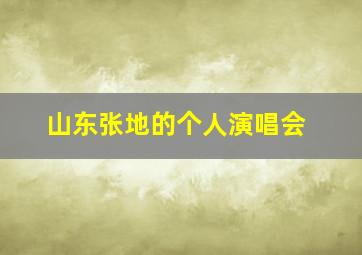 山东张地的个人演唱会