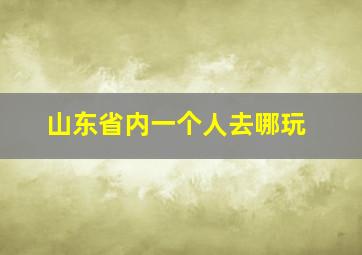 山东省内一个人去哪玩