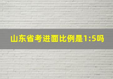 山东省考进面比例是1:5吗