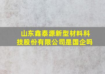 山东鑫泰源新型材料科技股份有限公司是国企吗