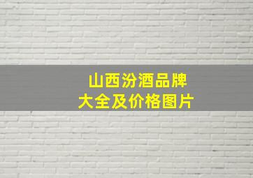 山西汾酒品牌大全及价格图片