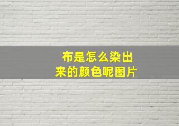 布是怎么染出来的颜色呢图片