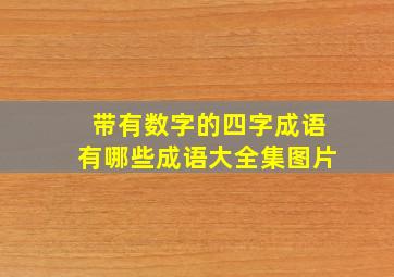 带有数字的四字成语有哪些成语大全集图片