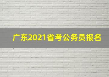 广东2021省考公务员报名