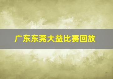 广东东莞大益比赛回放