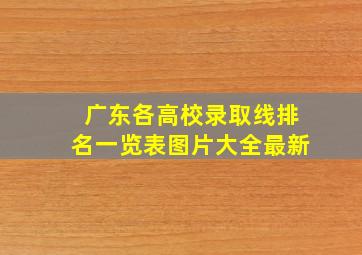 广东各高校录取线排名一览表图片大全最新