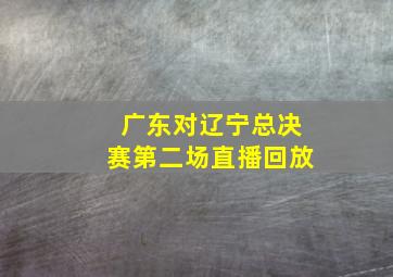 广东对辽宁总决赛第二场直播回放