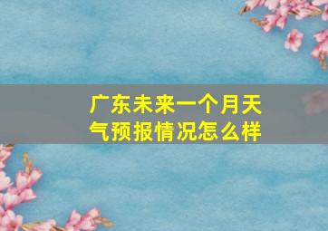 广东未来一个月天气预报情况怎么样