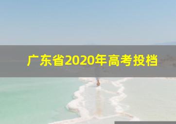 广东省2020年高考投档