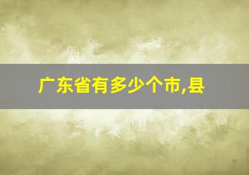 广东省有多少个市,县