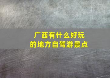 广西有什么好玩的地方自驾游景点