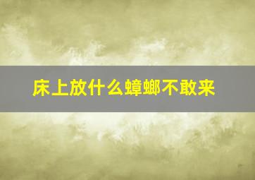 床上放什么蟑螂不敢来