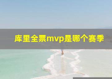 库里全票mvp是哪个赛季