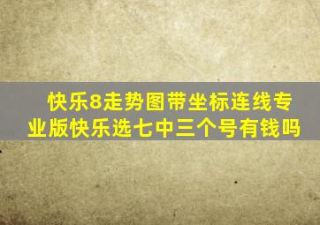 快乐8走势图带坐标连线专业版快乐选七中三个号有钱吗