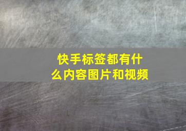 快手标签都有什么内容图片和视频