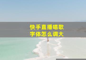 快手直播唱歌字体怎么调大