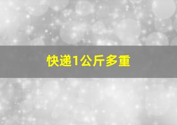 快递1公斤多重