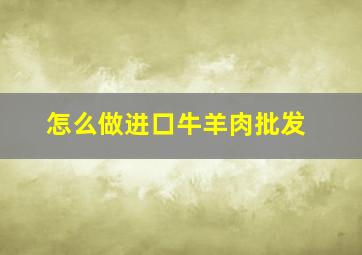 怎么做进口牛羊肉批发