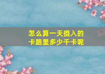 怎么算一天摄入的卡路里多少千卡呢