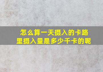 怎么算一天摄入的卡路里摄入量是多少千卡的呢