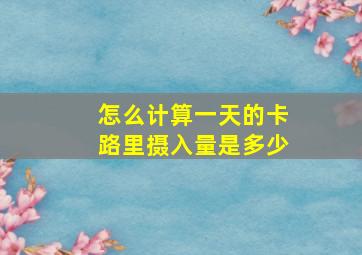 怎么计算一天的卡路里摄入量是多少