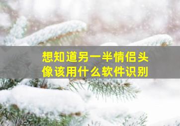 想知道另一半情侣头像该用什么软件识别