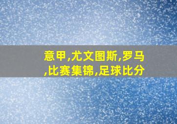 意甲,尤文图斯,罗马,比赛集锦,足球比分