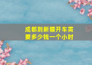 成都到新疆开车需要多少钱一个小时