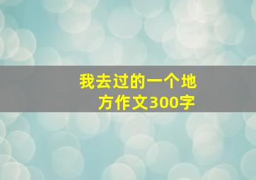 我去过的一个地方作文300字