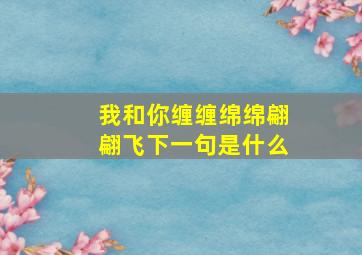 我和你缠缠绵绵翩翩飞下一句是什么