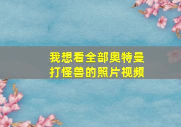 我想看全部奥特曼打怪兽的照片视频