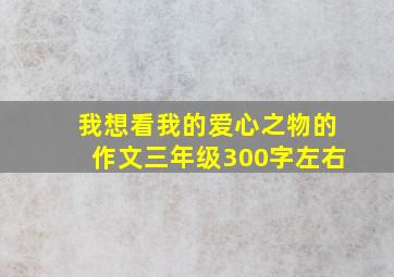 我想看我的爱心之物的作文三年级300字左右