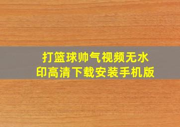 打篮球帅气视频无水印高清下载安装手机版