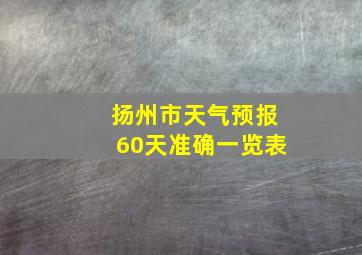 扬州市天气预报60天准确一览表