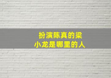 扮演陈真的梁小龙是哪里的人