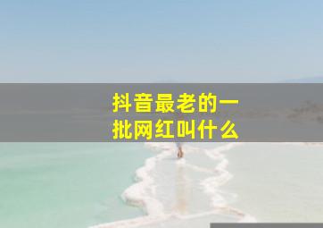 抖音最老的一批网红叫什么