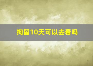 拘留10天可以去看吗