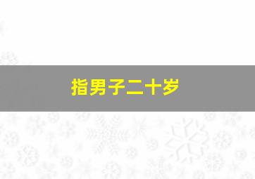 指男子二十岁