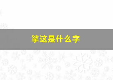 挲这是什么字