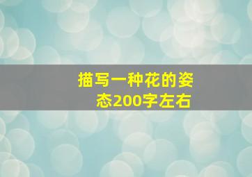 描写一种花的姿态200字左右