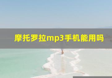 摩托罗拉mp3手机能用吗