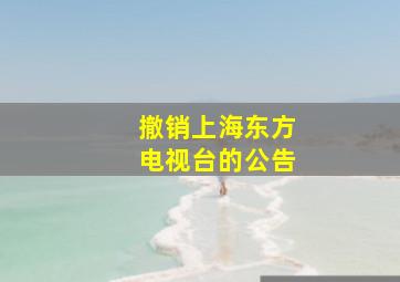 撤销上海东方电视台的公告