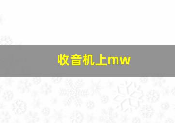 收音机上mw